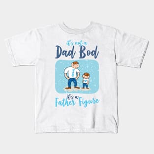 Dad Bod | Dim Gray And Blue Text Funny Dad Kids T-Shirt